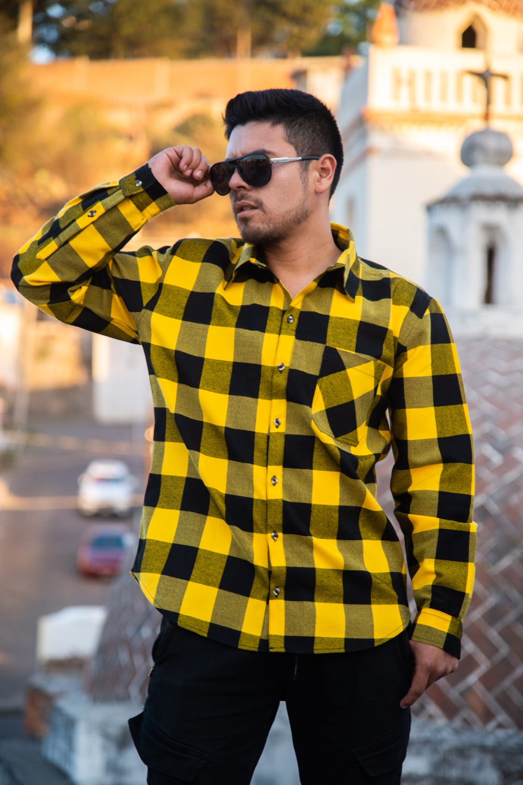 Camisa a Cuadros Acrílico / Poliéster 50% / 50%