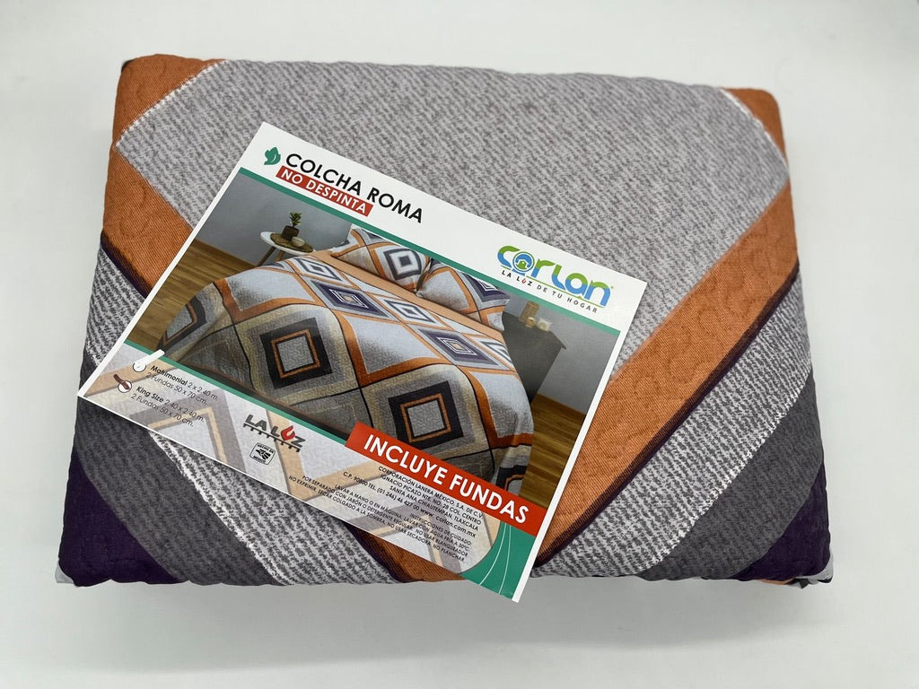 Colcha Roma KING SIZE Medidas 2.40x2.40 Mts.