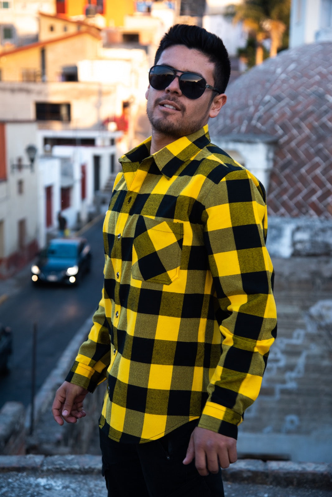 Camisa a Cuadros Acrílico / Poliéster 50% / 50%