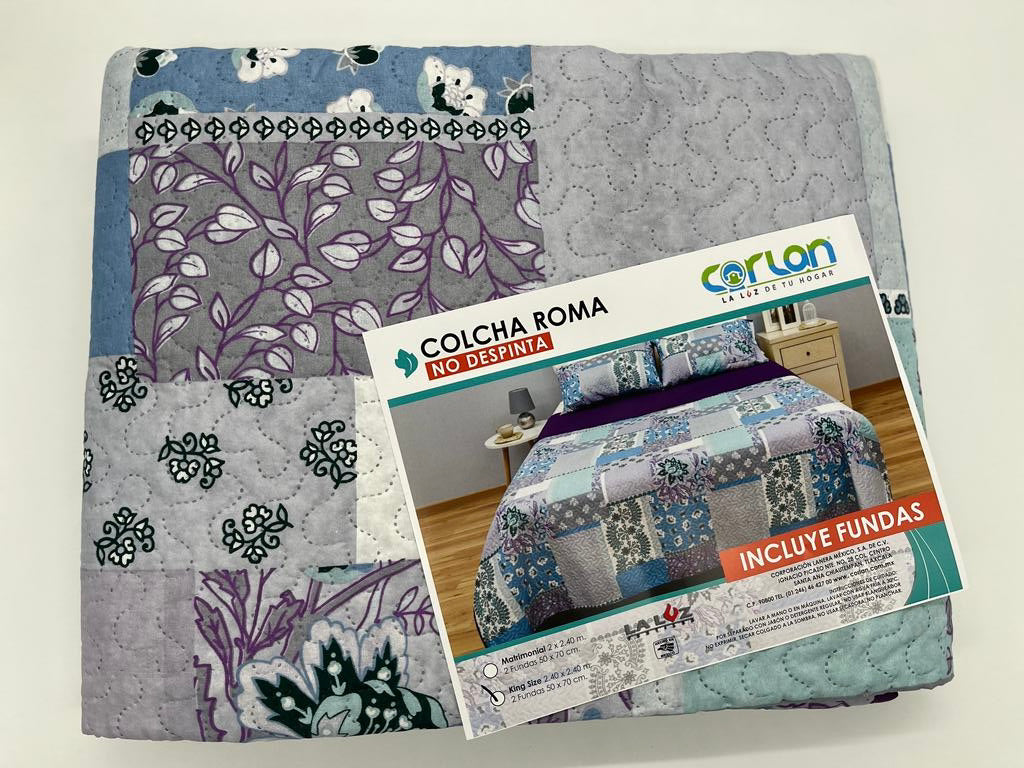 Colcha Roma KING SIZE Medidas 2.40x2.40 Mts.