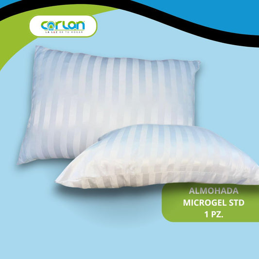 Almohada Microgel STD | Suave, Cómoda y de Gran Confort | 1 Pieza