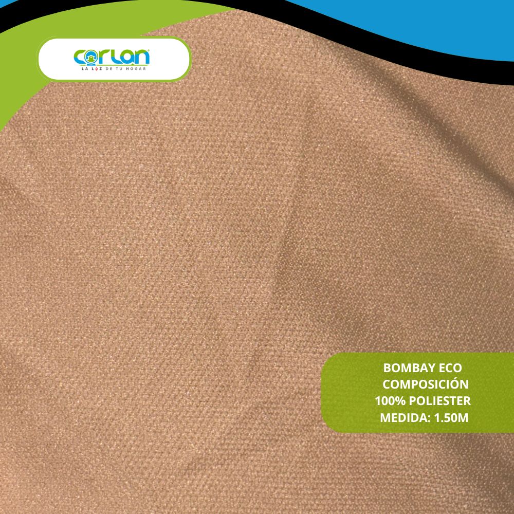 Tela Bombay Eco 1.50 m de Ancho | Suave, Resistente y Versátil para tus Proyectos