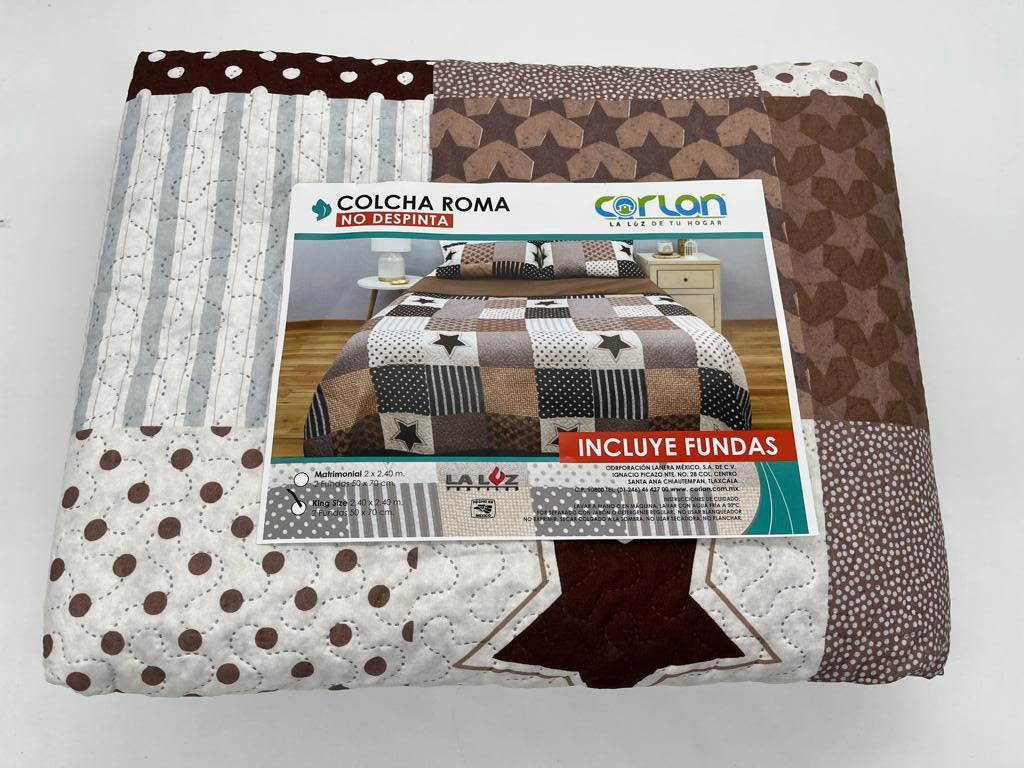 Colcha Roma KING SIZE Medidas 2.40x2.40 Mts.