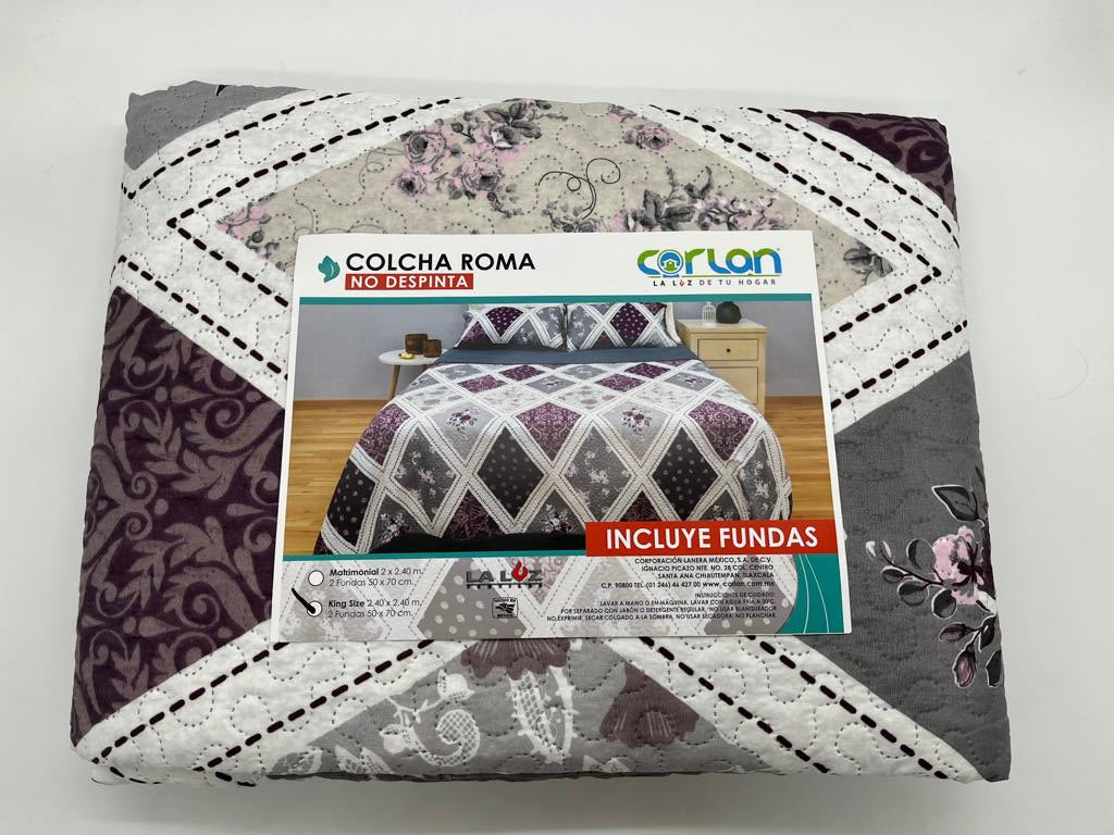 Colcha Roma KING SIZE Medidas 2.40x2.40 Mts.