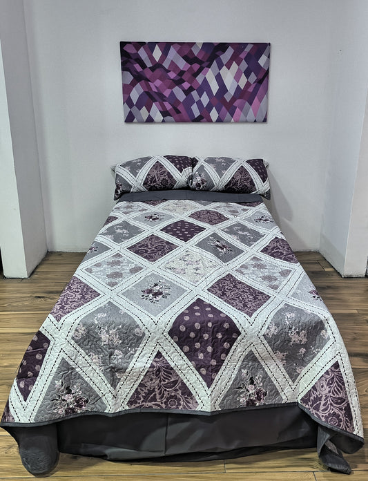 PAQUETE REALEZA PRIMAVERAL CON COLCHA, ALMOHADA Y SABANA.