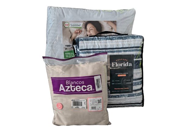 PAQUETE PAREJA PRIMAVERAL CON COLCHA, ALMOHADA Y SABANA.