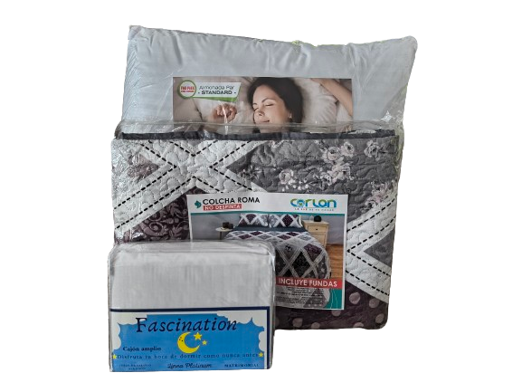 PAQUETE REALEZA PRIMAVERAL CON COLCHA, ALMOHADA Y SABANA.