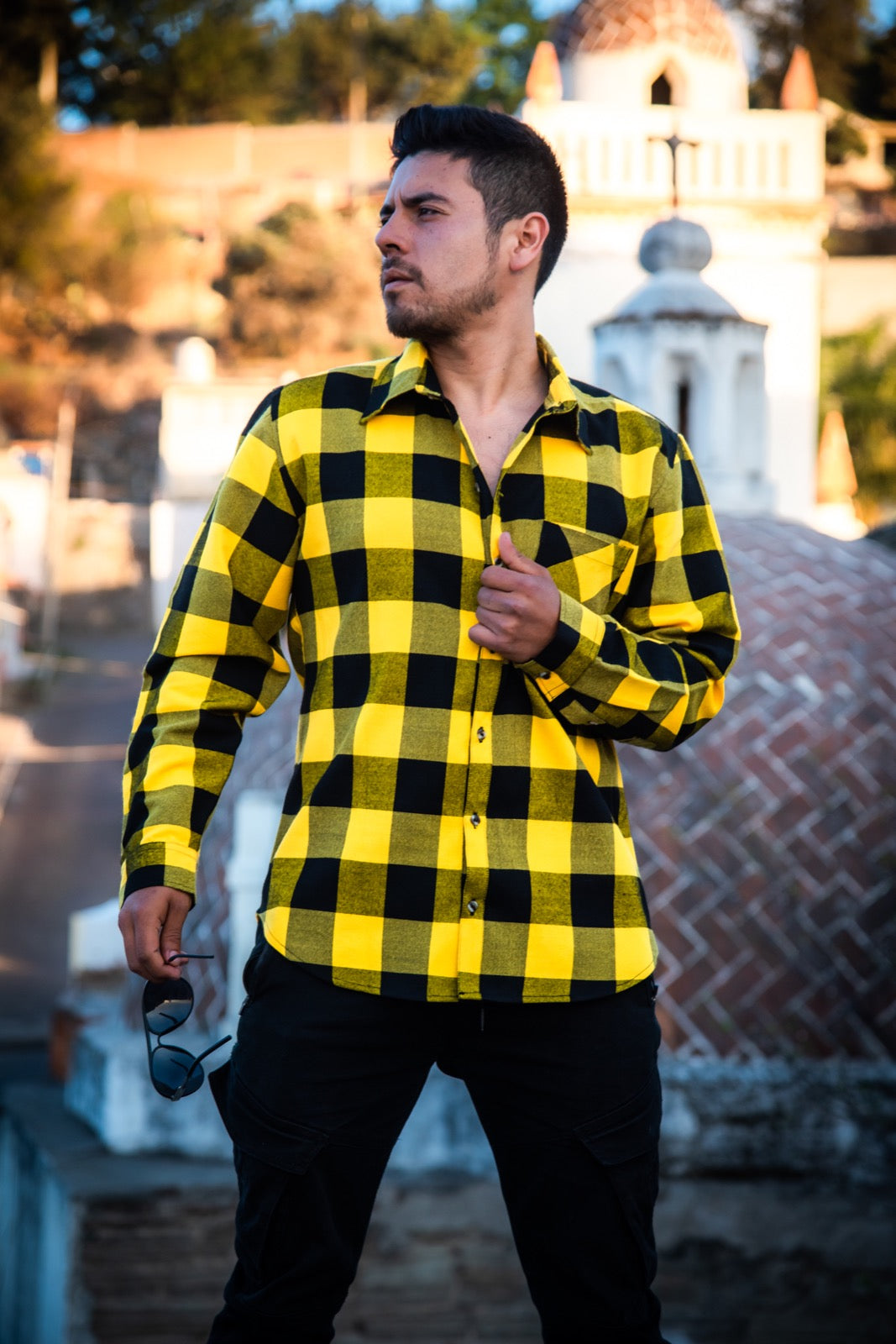 Camisa a Cuadros Acrílico / Poliéster 50% / 50%