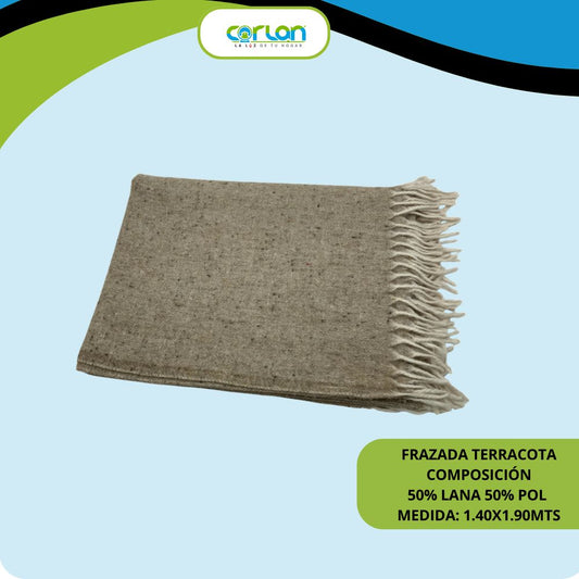Frazada Terracota 1.40 x 1.90 m | Cálida, Suave y Confortable para el Hogar