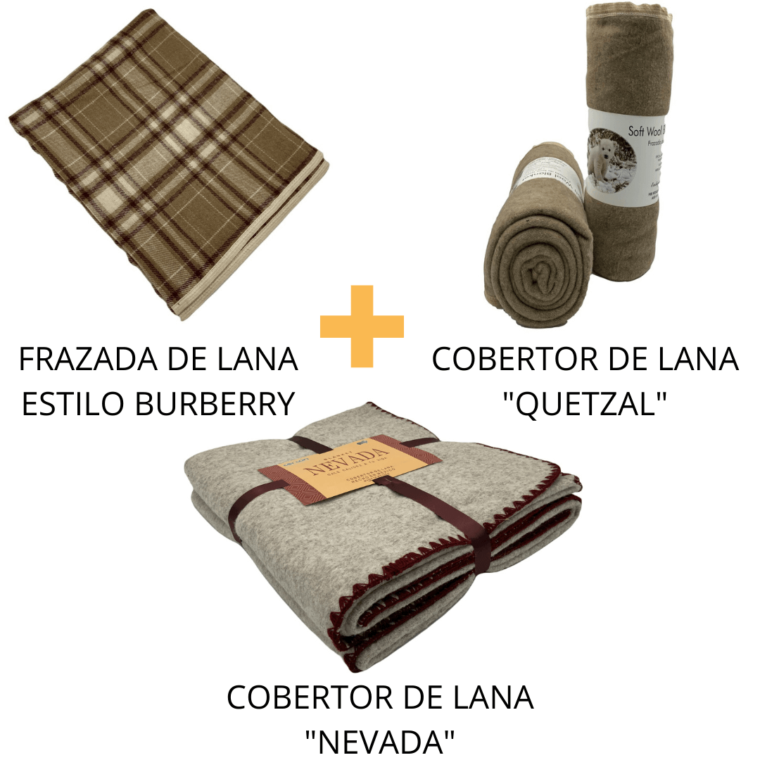 Paquete de cobijas de lana
