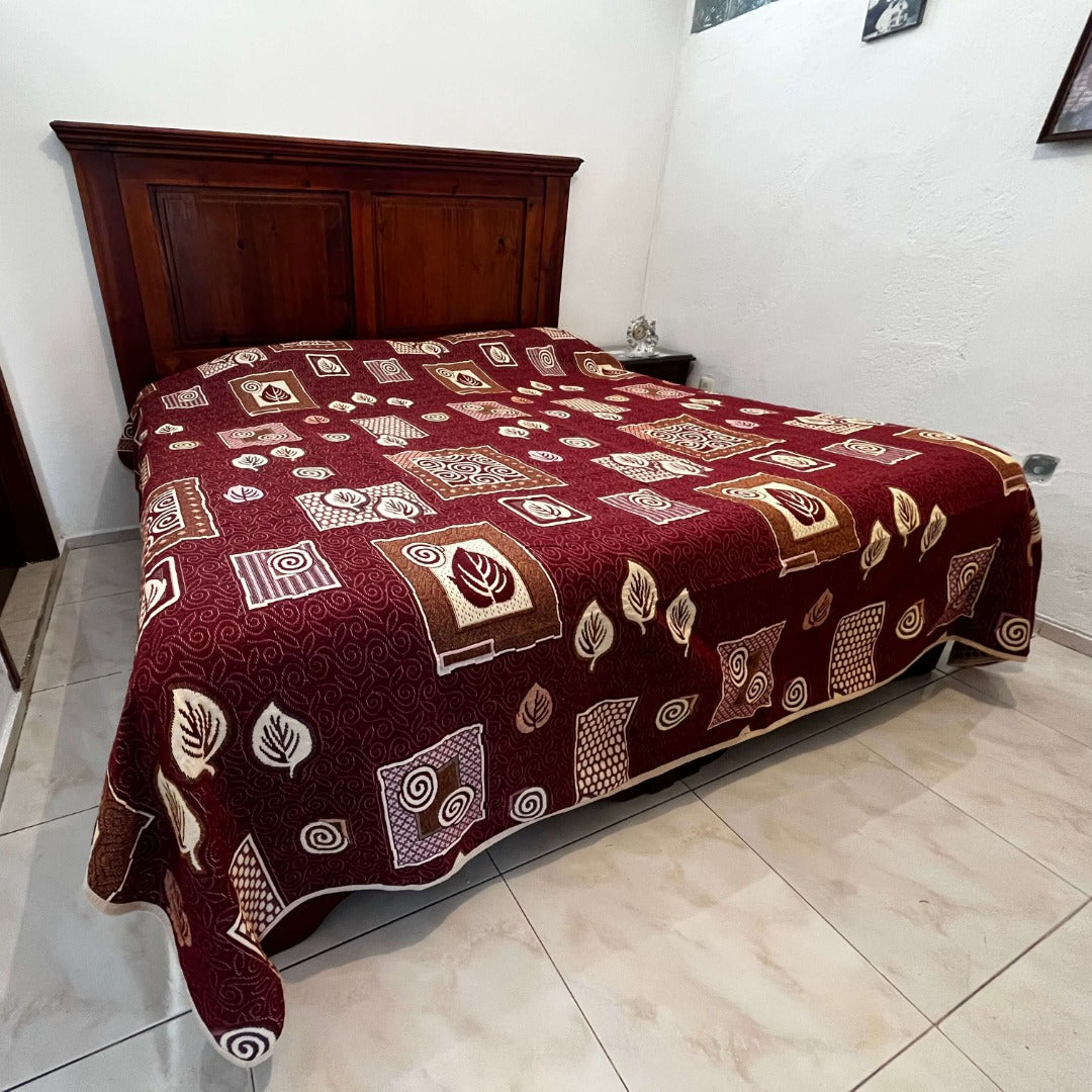 Colcha tipo Española doble Vista King Size 2.70 x 2.50 mts.