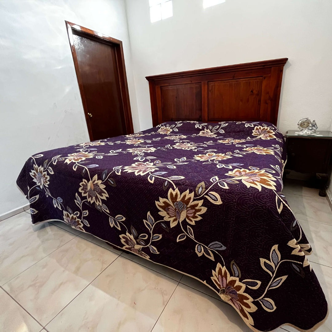 Colcha tipo Española doble Vista King Size 2.70 x 2.50 mts.