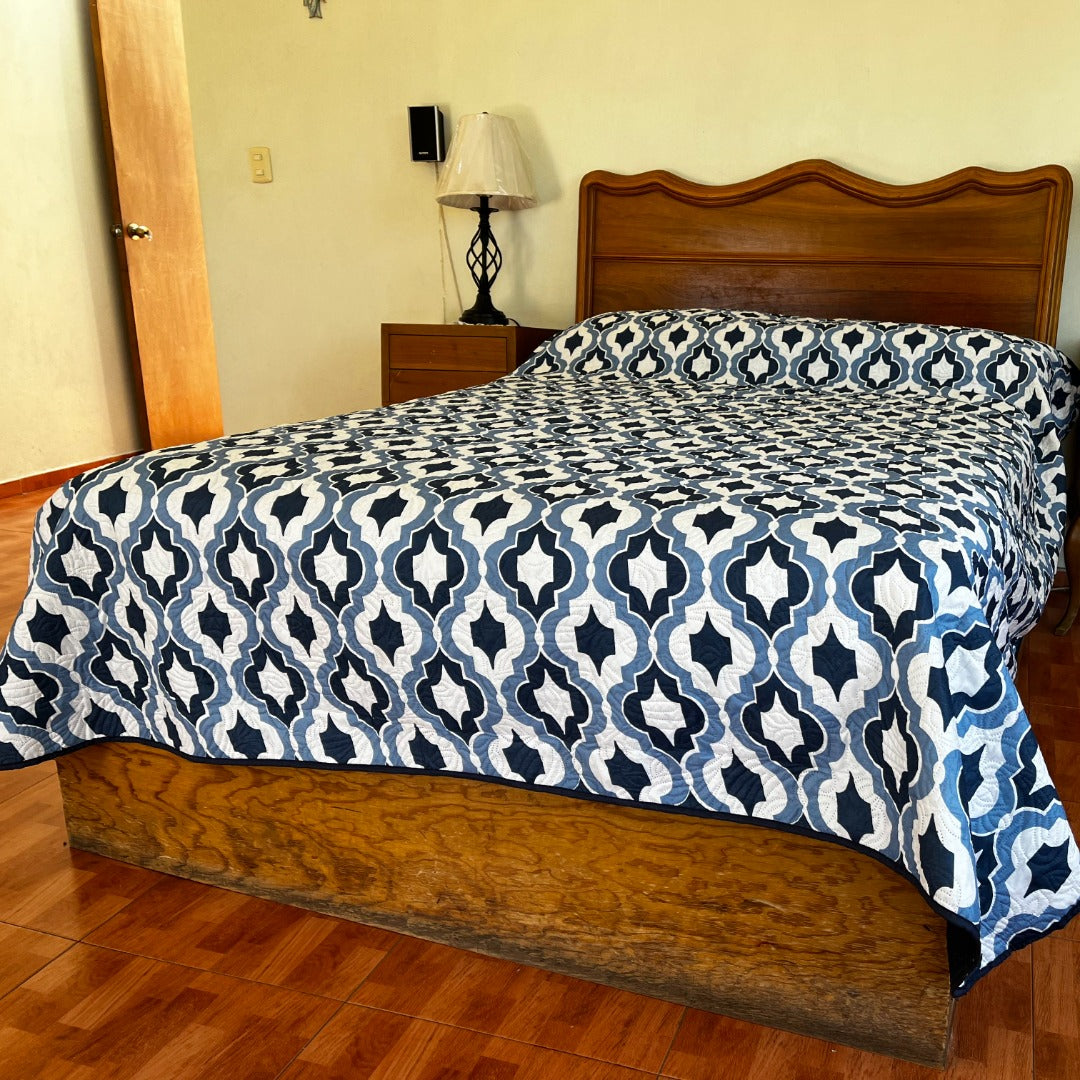 Colcha Roma con fundas para almohada Fresca y Ligera MATRIMONIAL JUMBO 2.00 x 2.40 mts