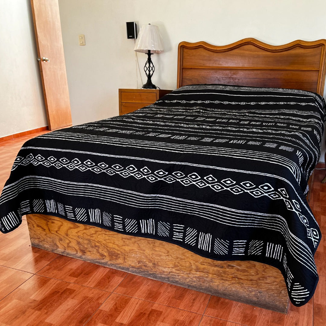 Colcha Roma con fundas para almohada Fresca y Ligera MATRIMONIAL JUMBO 2.00 x 2.40 mts