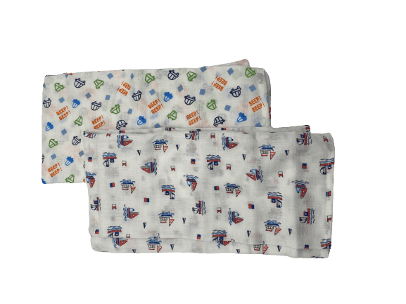 Manta Algodon GAZA JGO. 2 pz para bebé 70X100
