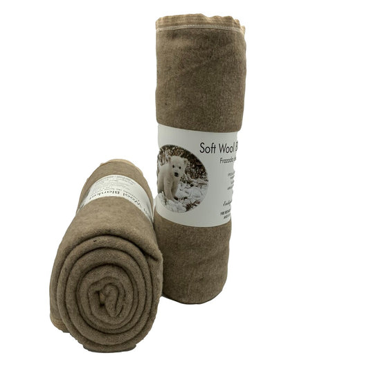 Cobertor "Quetzal" de Lana Beige 1.60 X 2.00 mts.