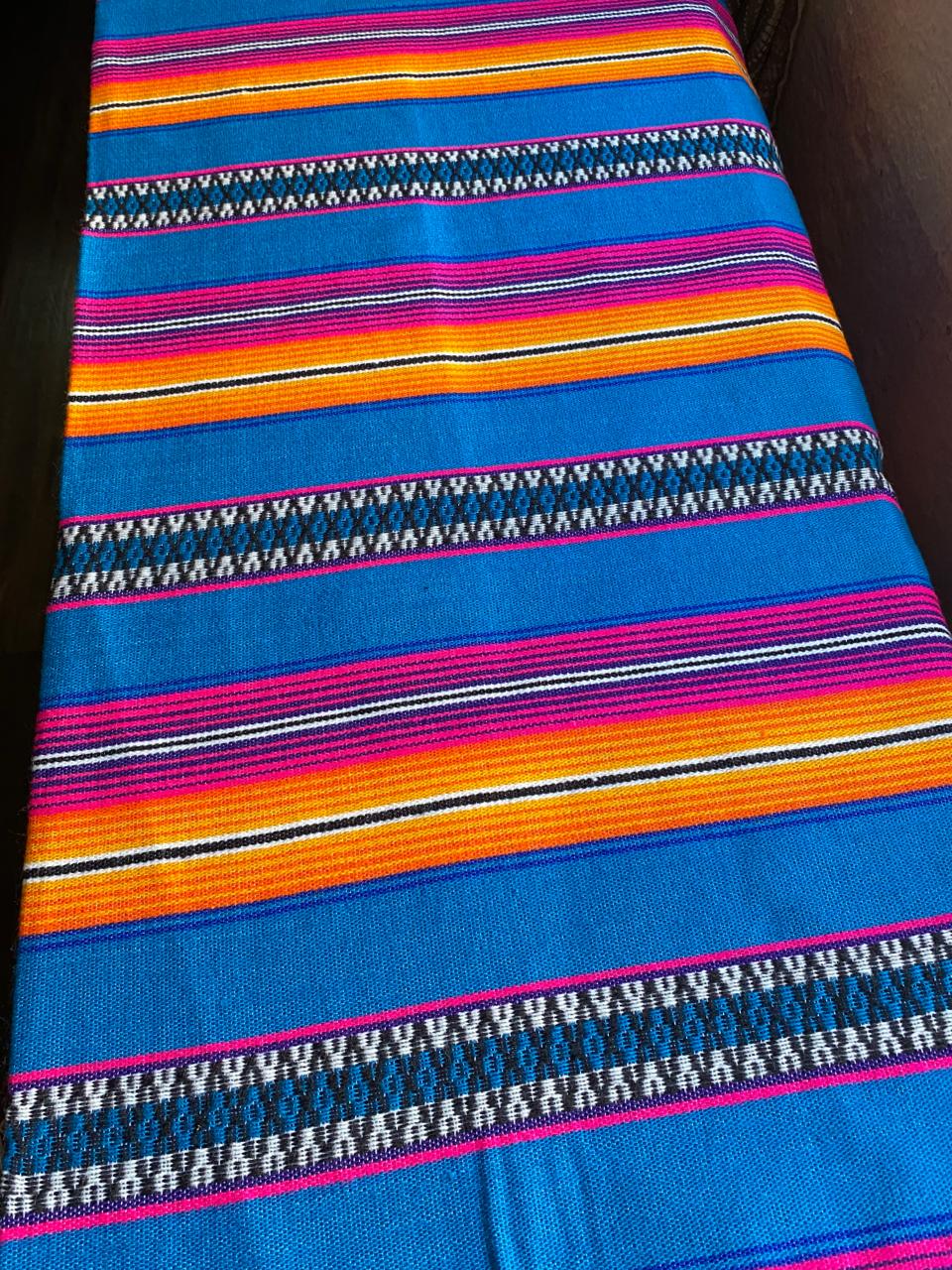 Sarape Artesanal Saltillo de Acrílico tamaño Matrimonial medidas de 1.60x2.00 mts
