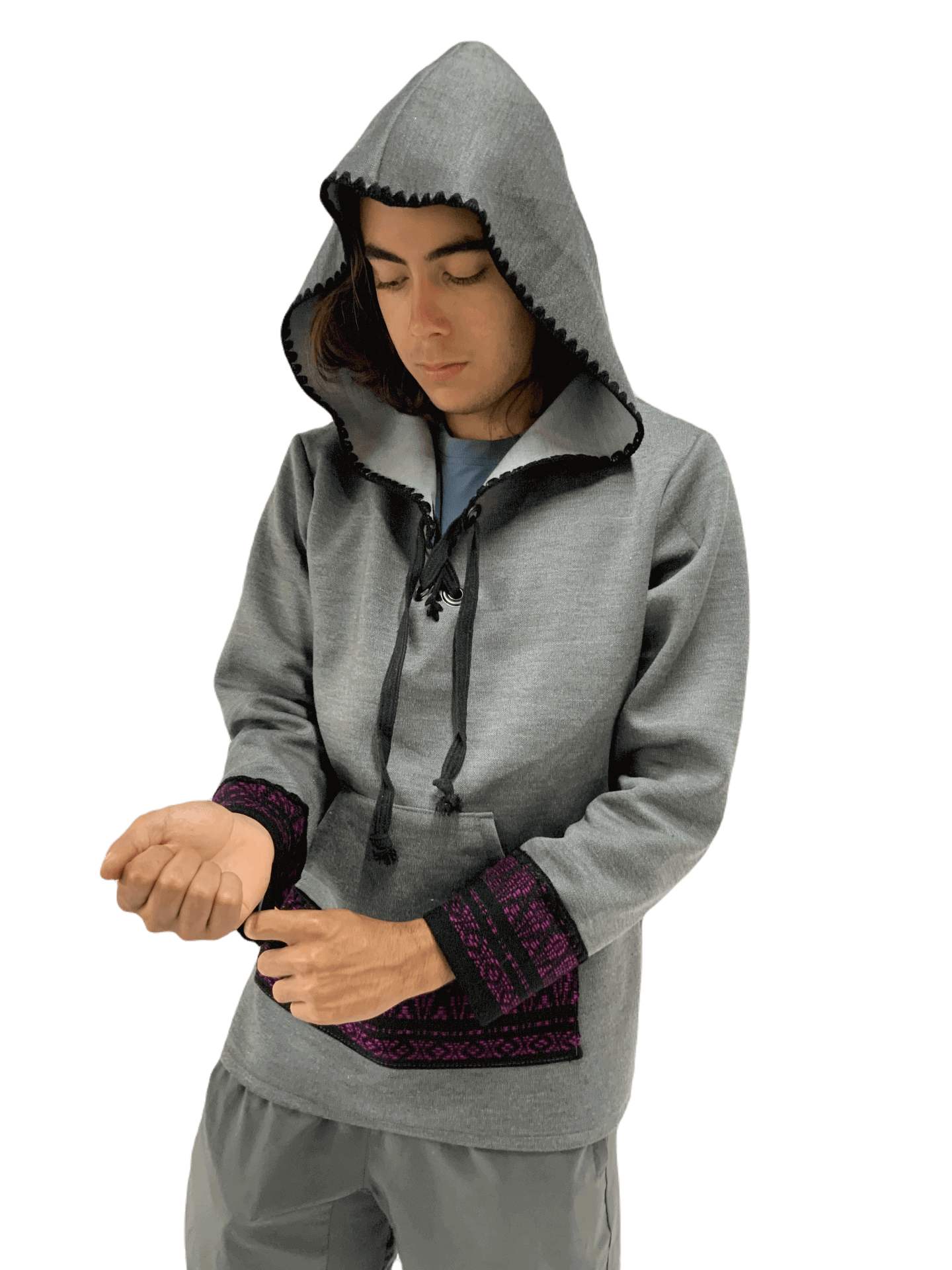 Sudadera Artesanal Con terminado tipo Crochet UNISEX