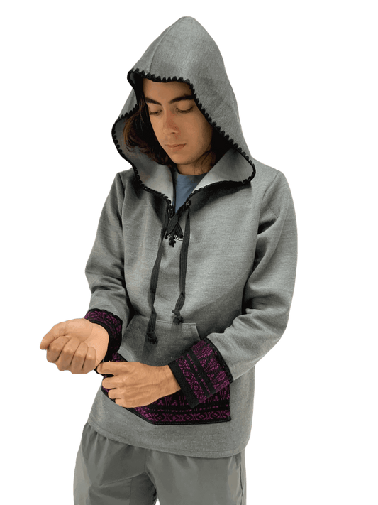 Sudadera Artesanal Con terminado tipo Crochet UNISEX