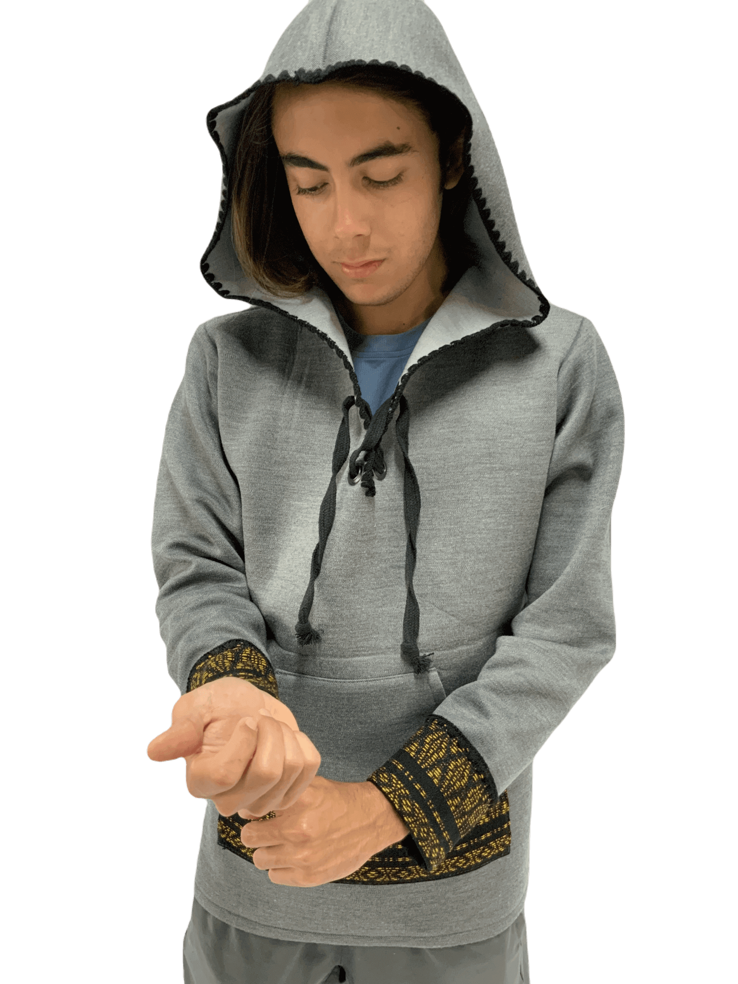 Sudadera Artesanal Con terminado tipo Crochet UNISEX