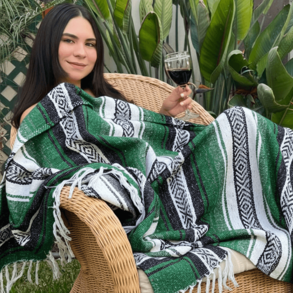 Falsa Blanket Multiusos 1.40 x 1.90 m | Cobija Mexicana para Yoga, Hogar y Auto