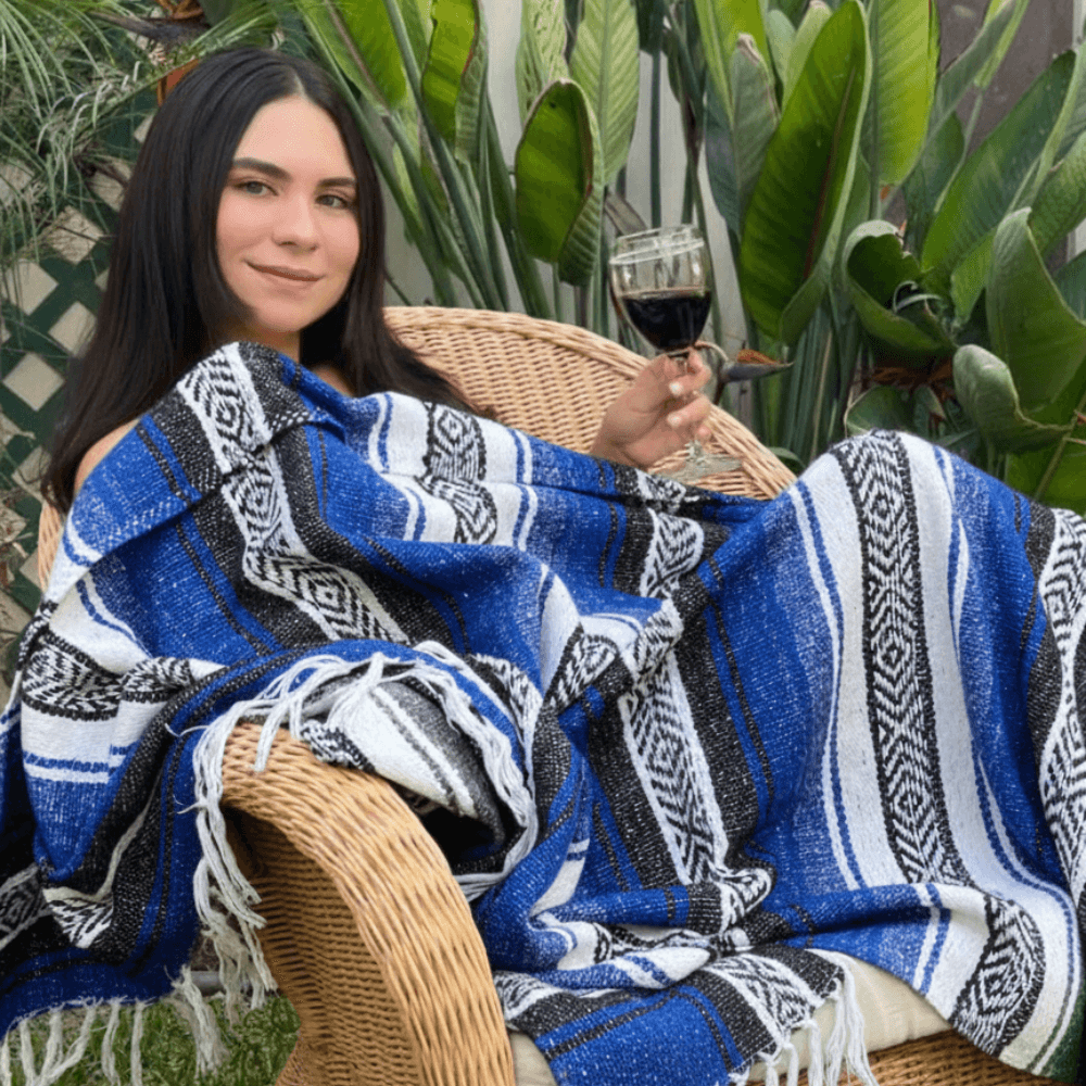 Falsa Blanket Multiusos 1.40 x 1.90 m | Cobija Mexicana para Yoga, Hogar y Auto