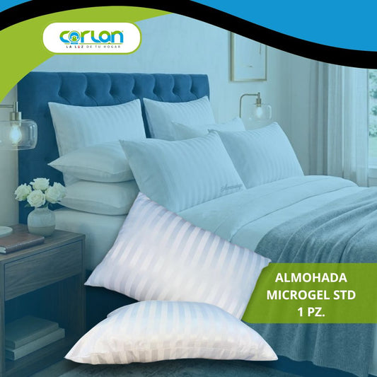 Almohada Microgel STD | Suave, Cómoda y de Gran Confort | 1 Pieza