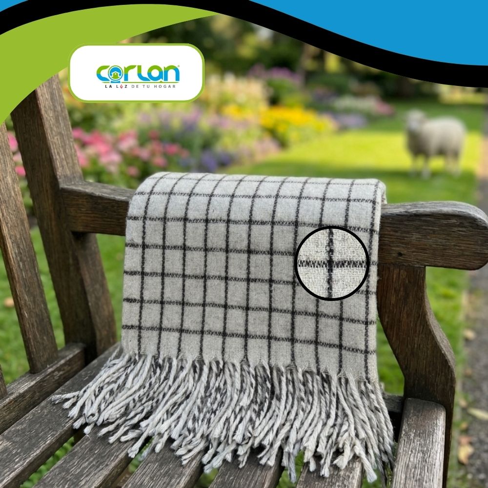 Chal México de lana | Suavidad y Elegancia Artesanal (2.20 x 1.60 m)