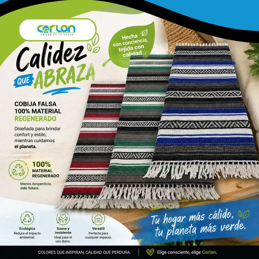 Cobija Falsa Regenerada Multiusos 1.30 x 1.90 m | Ligera, Práctica y Versátil