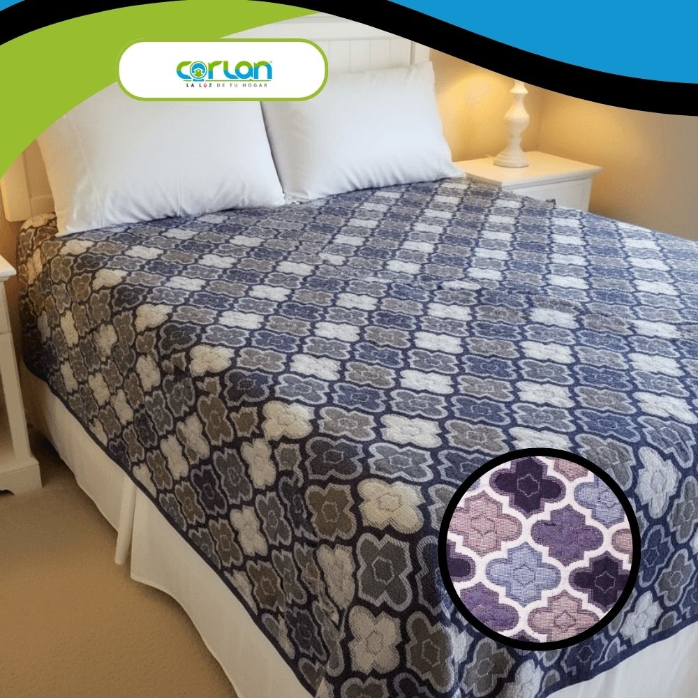 Colcha Española Matrimonial Doble Vista |Ligera | 2.10 X 2.50 Mts