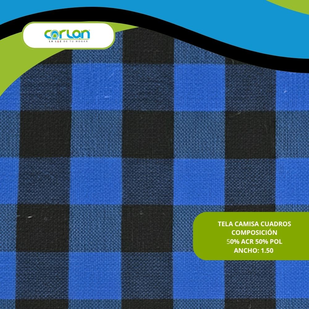 Tela Camisa Cuadros 1.50 m de Ancho | Suave, Cálida y Resistente