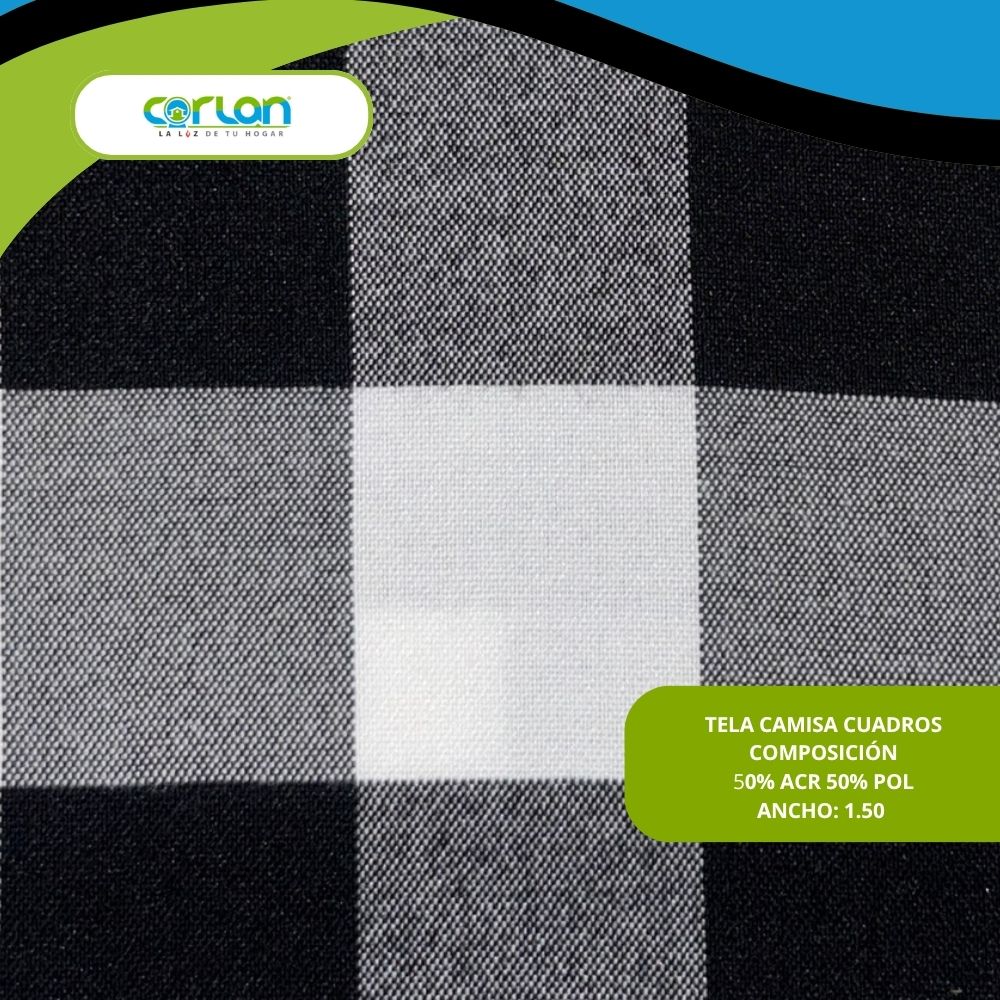 Tela Camisa Cuadros 1.50 m de Ancho | Suave, Cálida y Resistente