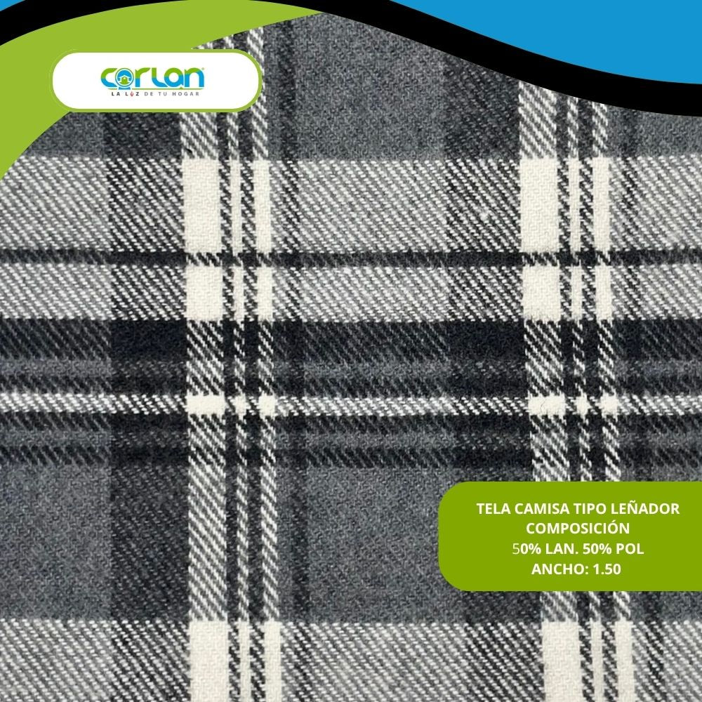 Tela Camisa Tipo Leñador 1.50 m de Ancho | Cálida, Suave y Resistente