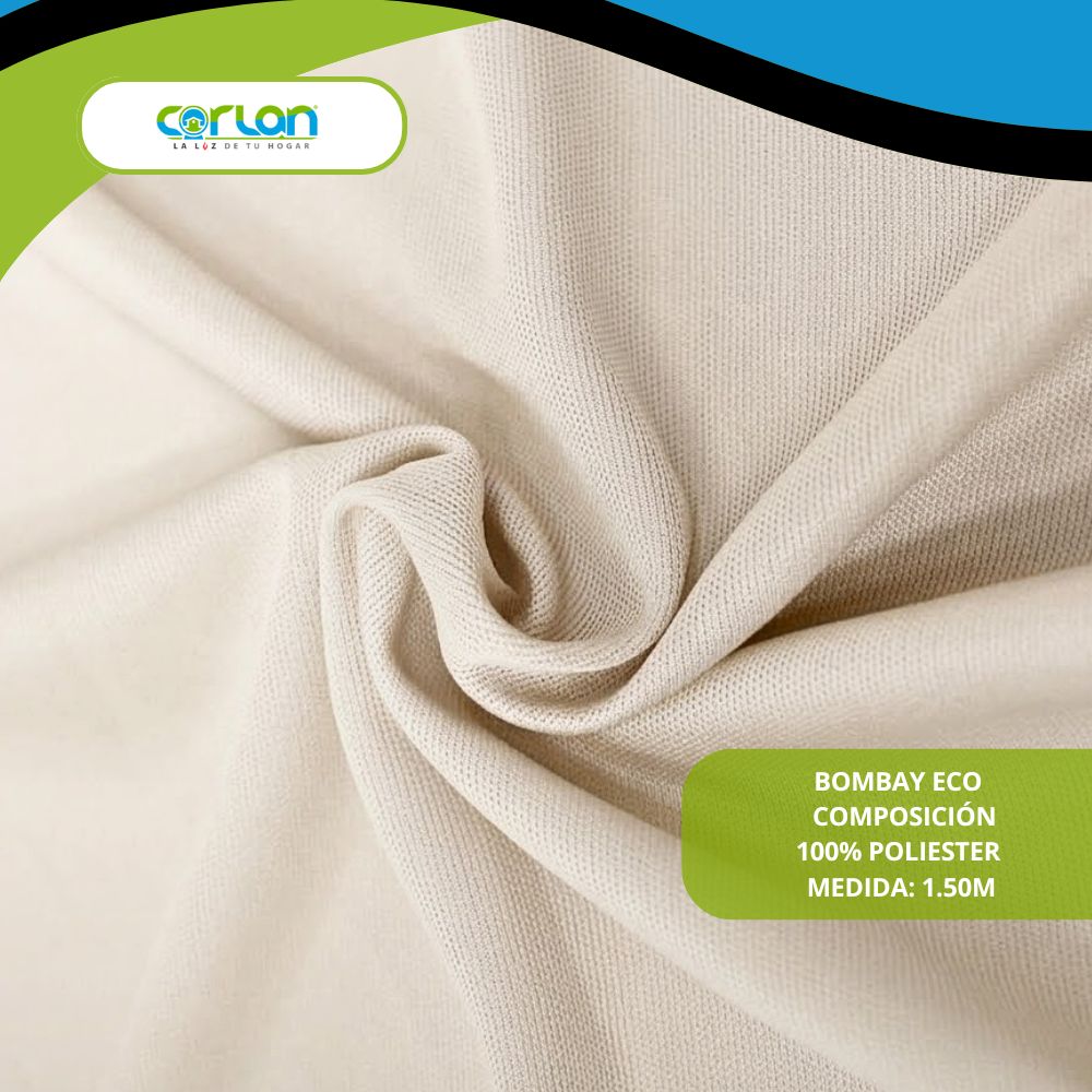 Tela Bombay Eco 1.50 m de Ancho | Suave, Resistente y Versátil para tus Proyectos