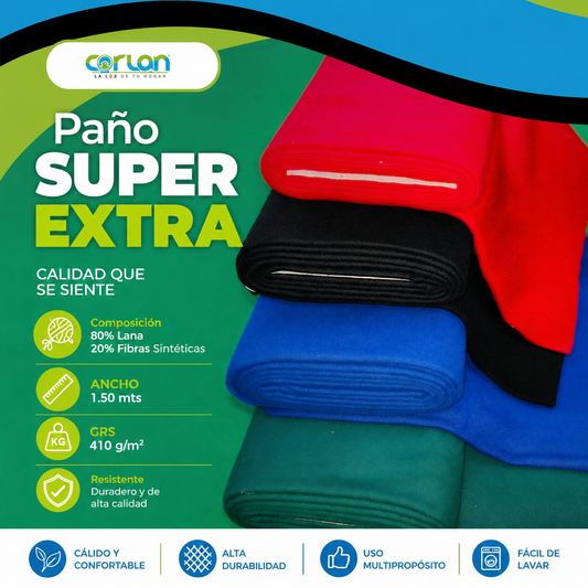 año Super Extra | 80% L 20% FS 1.50 m | Grueso, Cálido y Premium 410 g