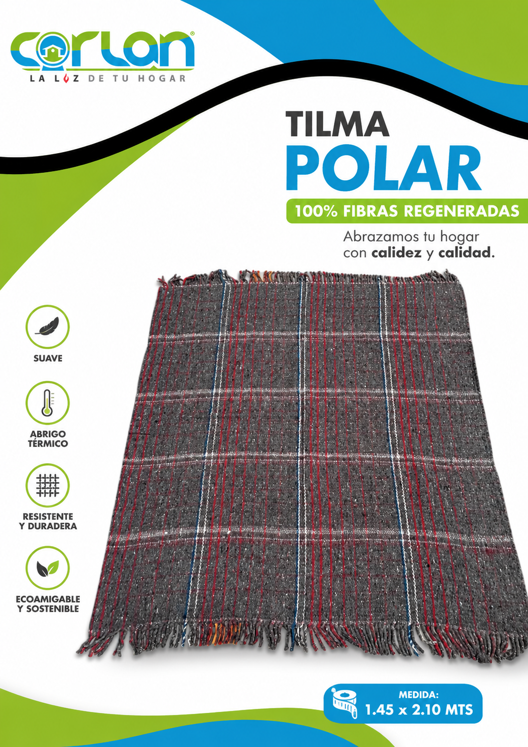Tilma Polar Multiusos 1.45 x 2.10 m | CALIDA Y SUAVE