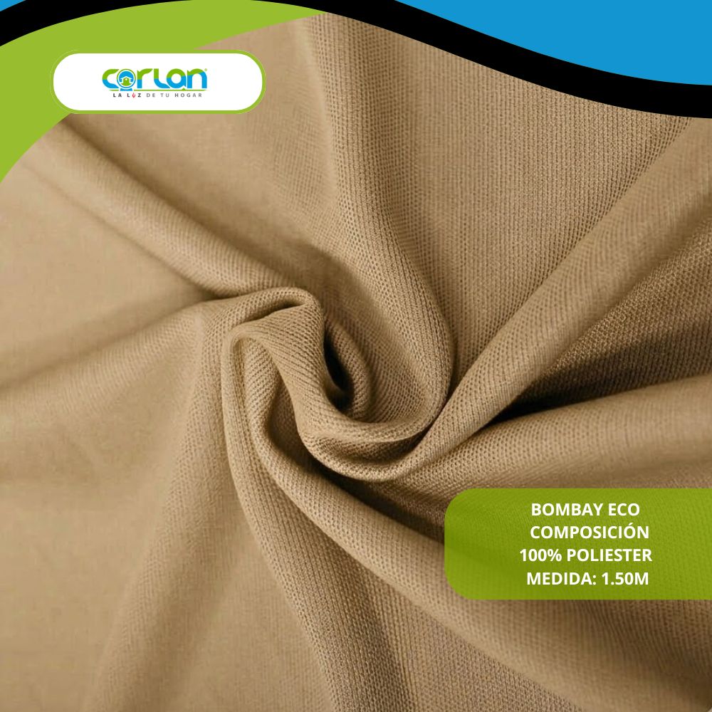 Tela Bombay Eco 1.50 m de Ancho | Suave, Resistente y Versátil para tus Proyectos