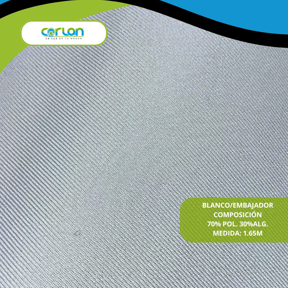 Tela Blanco Embajador 1.65 m de Ancho | Resistente, Fresca y Versátil para Confección