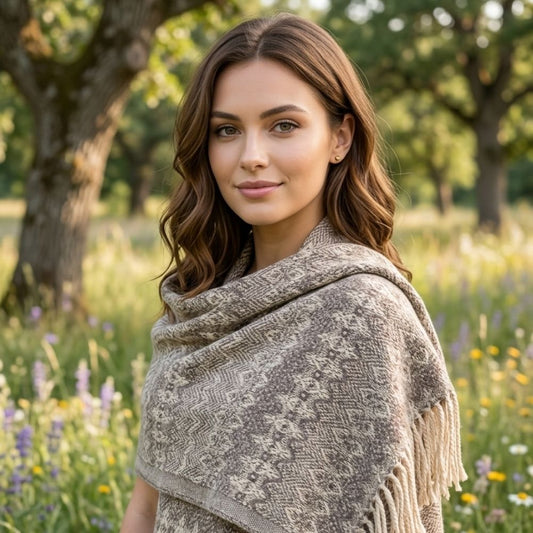 Chal México 100% Lana Tratada Premium | Suave, No Pica, Térmico y Elegante (2.20 x 1.60 m)