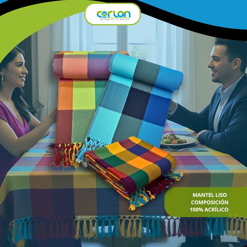 Mantel Típico Liso o con Dibujo | Elegancia y Tradición para tu Mesa | Disponible en tres Medidas