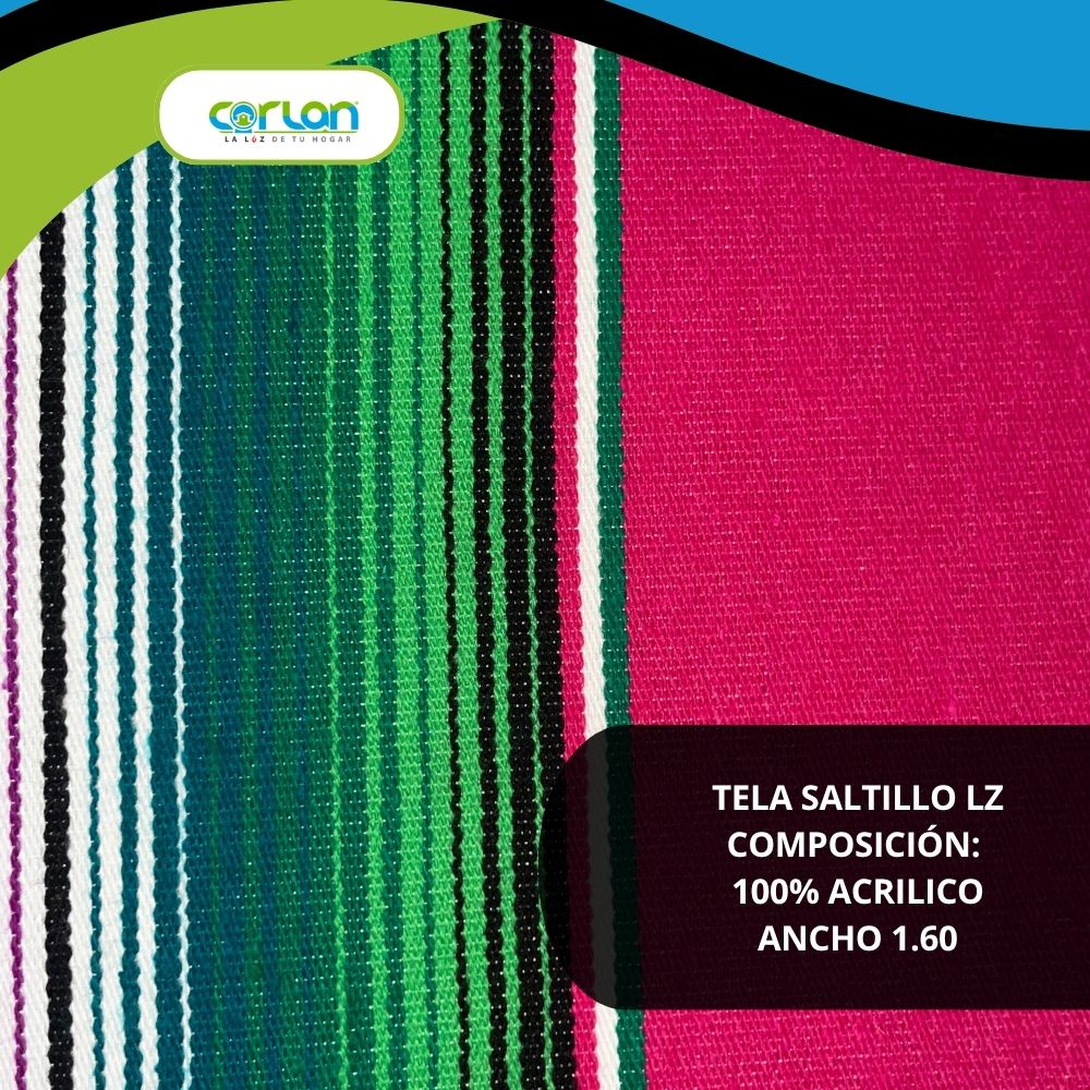 Tela Saltillo LZ 1.60 m de Ancho | 100% Acrílico, Resistente y con Estilo Tradicional Mexicano