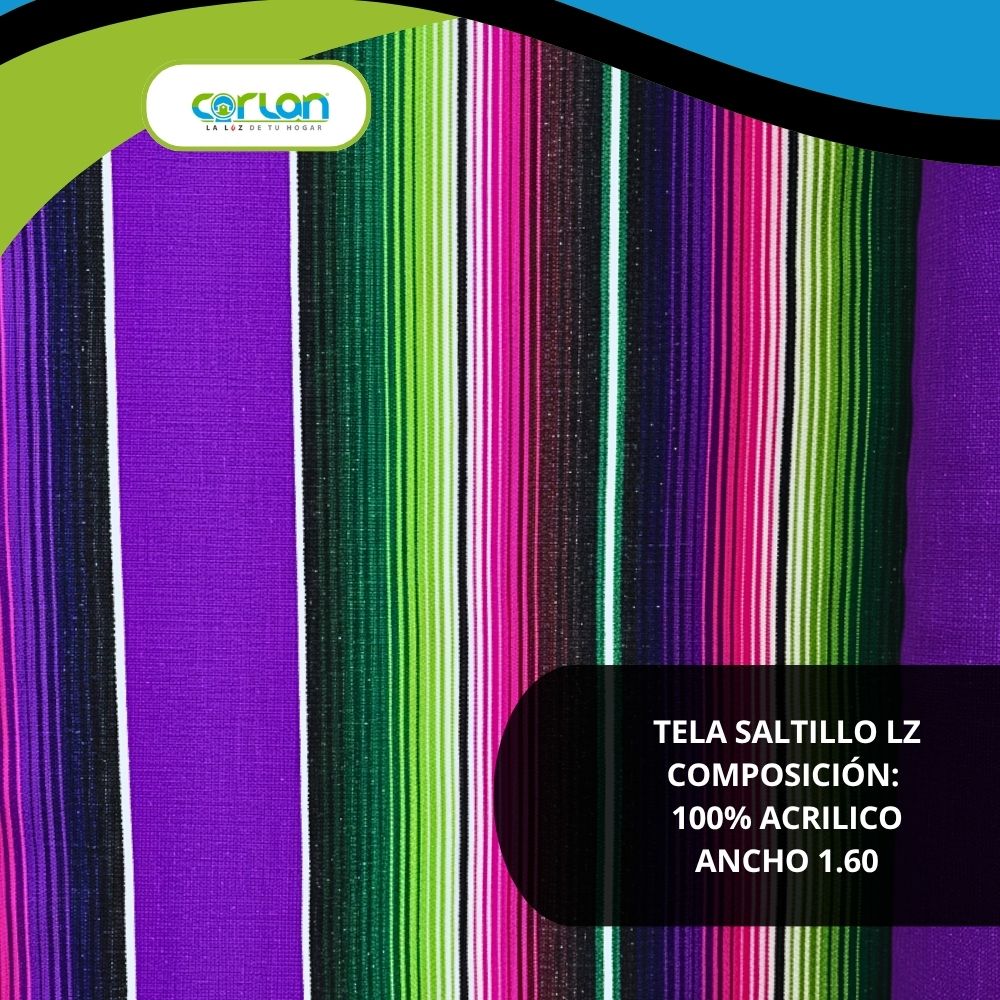 Tela Saltillo LZ 1.60 m de Ancho | 100% Acrílico, Resistente y con Estilo Tradicional Mexicano