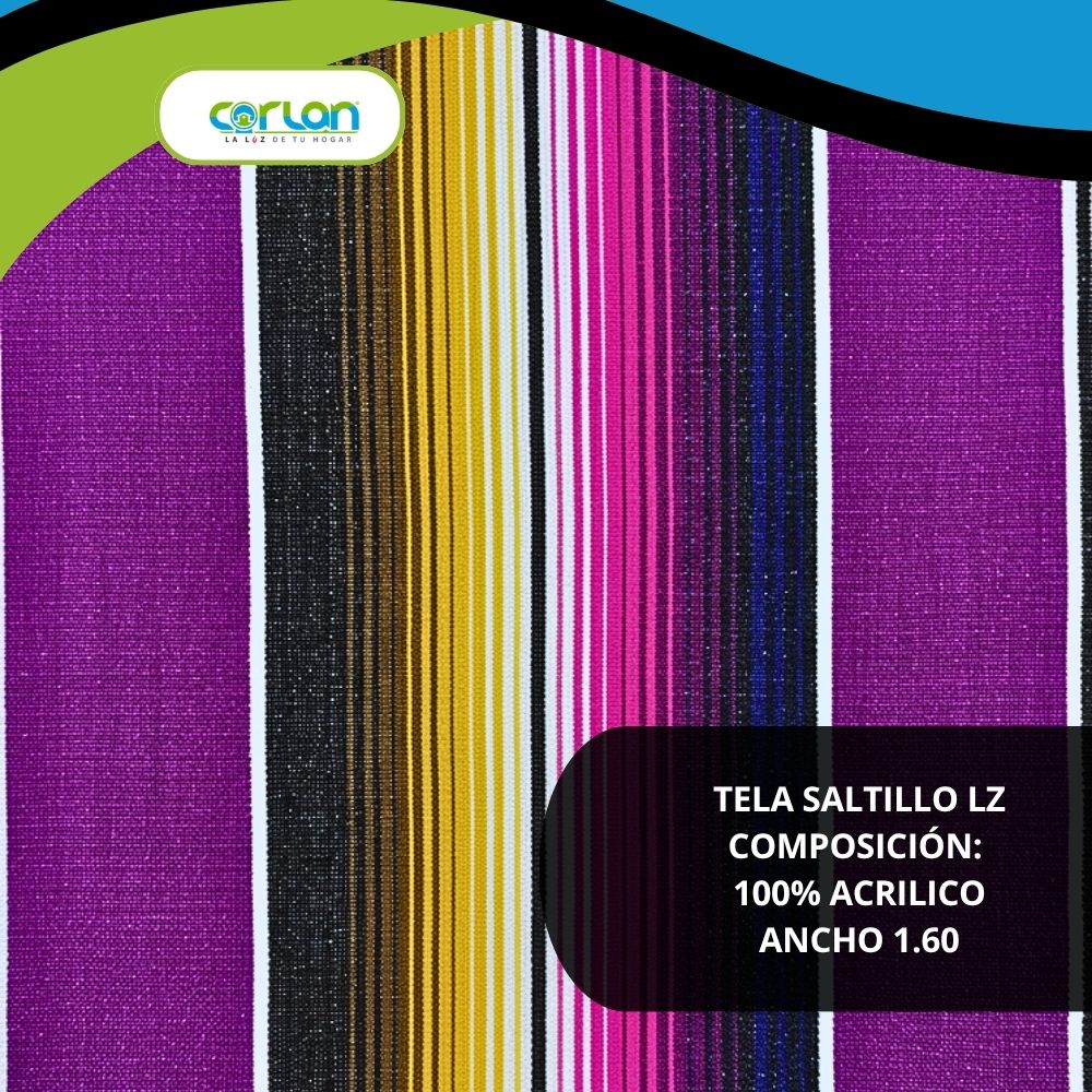 Tela Saltillo LZ 1.60 m de Ancho | 100% Acrílico, Resistente y con Estilo Tradicional Mexicano