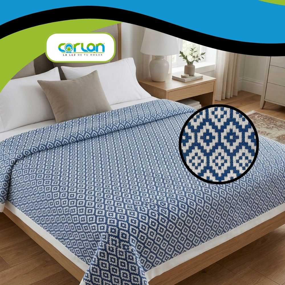 Colcha Lilah Ligera y Suave | 100% Acrílico | Fresca y Cómoda 1.90 x 2.20 m
