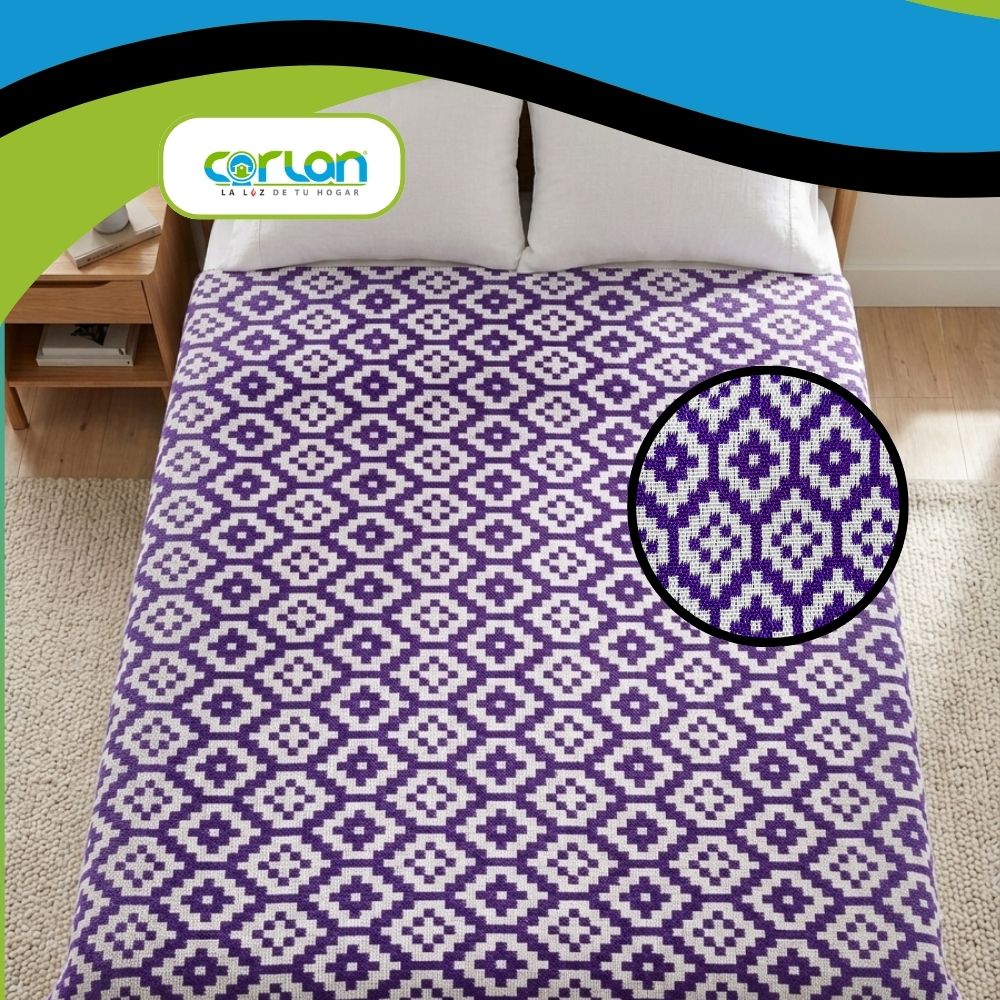 Colcha Lilah Ligera y Suave | 100% Acrílico | Fresca y Cómoda 1.90 x 2.20 m