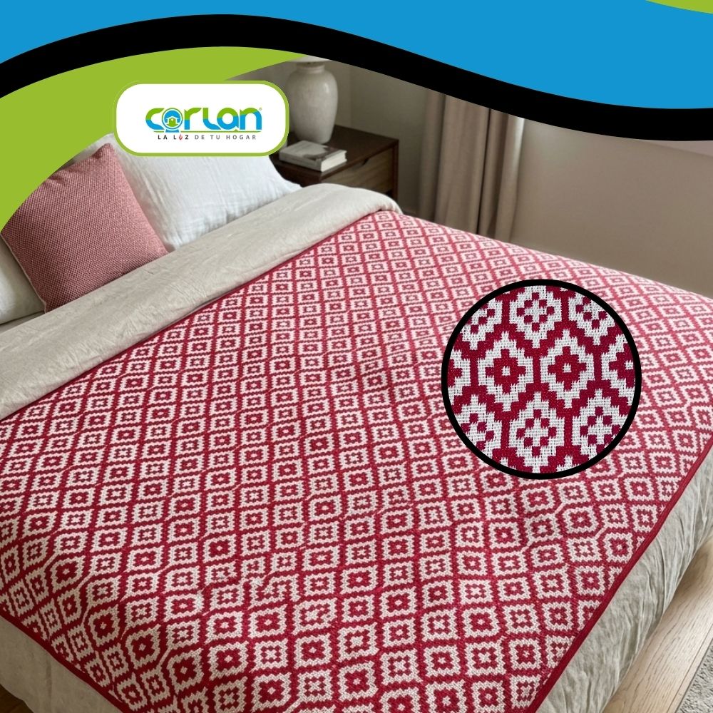 Colcha Lilah Ligera y Suave | 100% Acrílico | Fresca y Cómoda 1.90 x 2.20 m