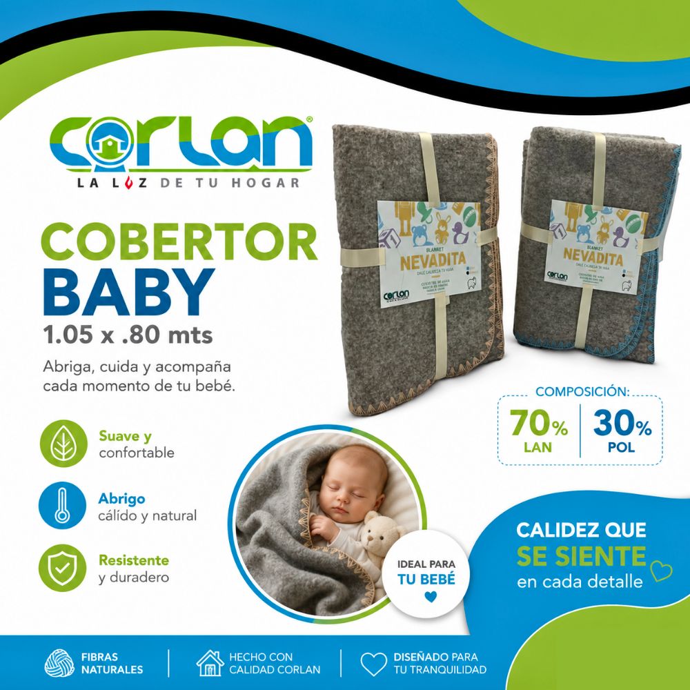Cobertor Baby 1.05 x 0.80 m | Suave, Cálido y Delicado para el Descanso de tu Bebé