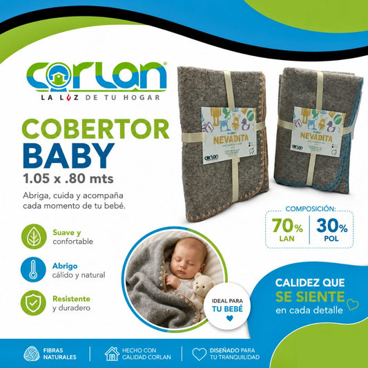 Cobertor Baby 1.05 x 0.80 m | Suave, Cálido y Delicado para el Descanso de tu Bebé