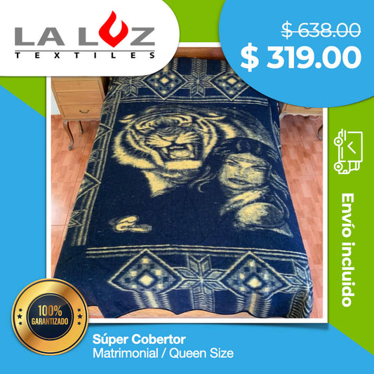 Súper Cobertor de material regenerado doble vista MATRIMONIAL