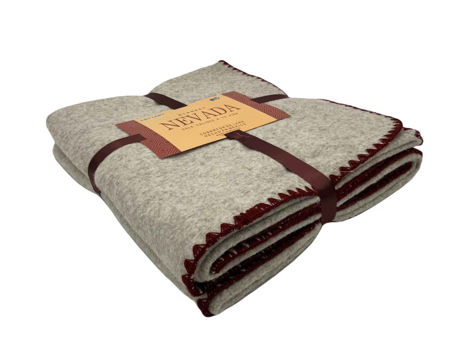 Cobertor Nevada Con Terminado tipo Crochet 1.60 x 2.00 mts.